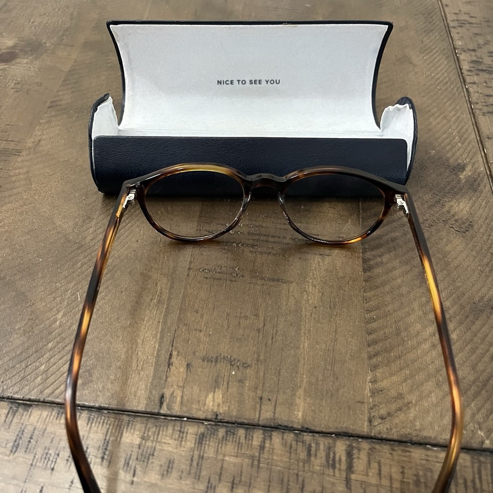 Warby Parker Watts‎ M 280 Sugar Maple Eyeglasses Frame 49-18-145 w/Case - Picture 4 of 4